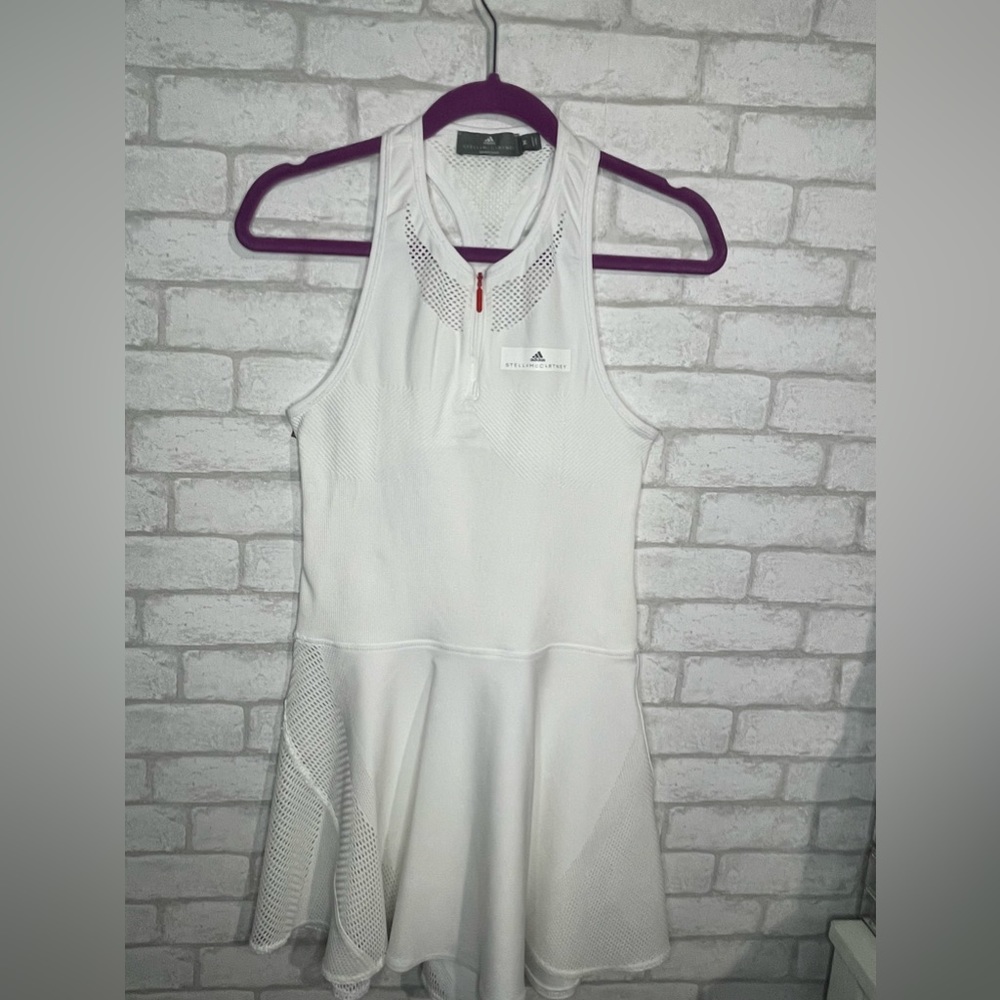 Adidas Stella McCartney Tennis dress w/ Zipper skirt White Medium